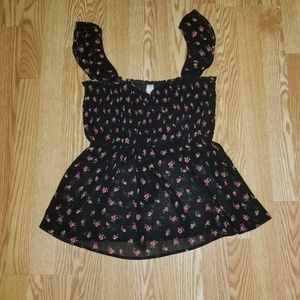 Black and Rose Tank Top